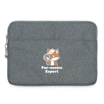 Fur-ensics Detective Fox - Laptop bag 15" - heather grey - Front