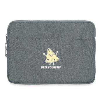 Humour fromage brie - Sacoche pour ordinateur portable 15 pouces - gris chiné - Devant