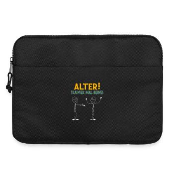 Stick Figure OLD TRAINER TIMES LEGS Funny - Laptop bag 15" - black - Front