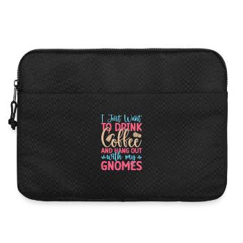 Garden Gnome Costume Drink Coffee & Hang Out Gnome - Laptoptasche 15" - Schwarz - Vorne