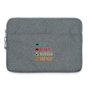 Eat Sleep Guitar Repeat - Laptoptasche 15" - Grau meliert - Vorne