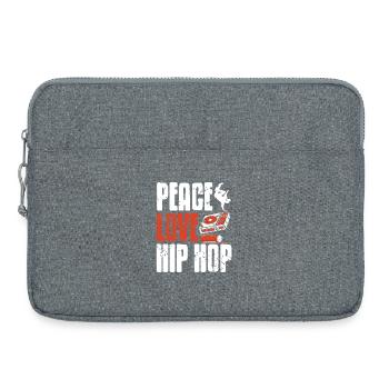 Paix Unité Beat Mouvement Graffiti DJ Bboy Flow - Sacoche pour ordinateur portable 15 pouces - gris chiné - Devant