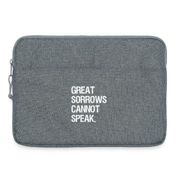 great sorrows cannot speak - Laptoptasche 15" - Grau meliert - Vorne