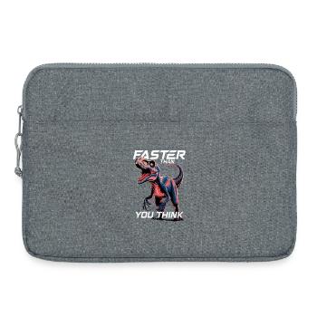 Schneller Als Du Denkst Dinosaurier Velociraptor - Laptoptasche 15" - Grau meliert - Vorne