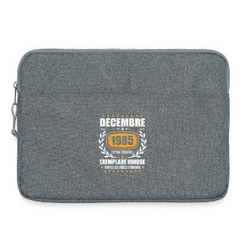 Décembre 1985 Anniversaire - Nées En Décembre 1985 - Sacoche pour ordinateur portable 15 pouces - gris chiné - Devant