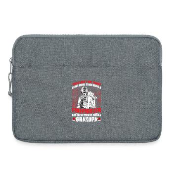 Feuerwehr Opa - Laptoptasche 15" - Grau meliert - Vorne