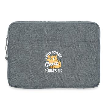 Guten Morgen Ganz dünnes Eis Katze - Laptoptasche 15" - Grau meliert - Vorne