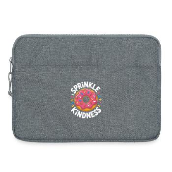 Sprinkle Kindness Warmth Donut Love - Laptop bag 15" - heather grey - Front