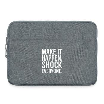 Choquez tout le monde - Sacoche pour ordinateur portable 15 pouces - gris chiné - Devant