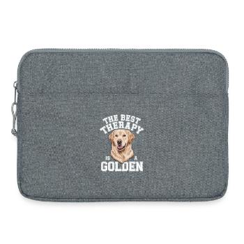 Beste Therapie Golden Retriever - Laptoptasche 15" - Grau meliert - Vorne