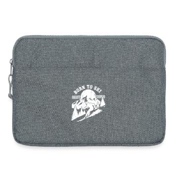Né pour le ski Design Ski - Sacoche pour ordinateur portable 15 pouces - gris chiné - Devant