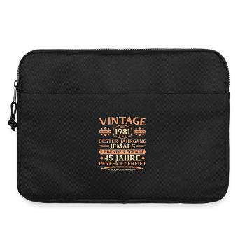 1981 Vintage Absolutely Unique 45th Birthday - Laptop bag 15" - black - Front