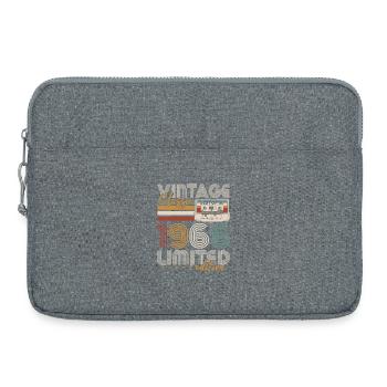 Jahrgang 1966 Geboren Geburtstags Geschenk - Laptoptasche 15" - Grau meliert - Vorne