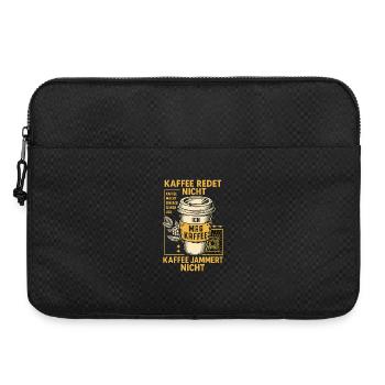 Kaffee Redet Nicht Retro Design - Laptoptasche 15" - Schwarz - Vorne