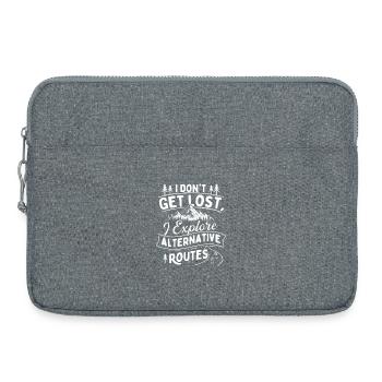 Je ne me perds pas, j’explore des itinéraires alternatifs - Sacoche pour ordinateur portable 15 pouces - gris chiné - Devant