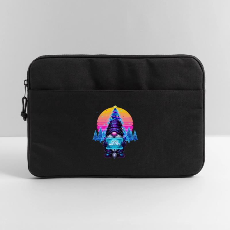 Cyberpunk Code Wichtel - Synthwave Xmas Nerd Laptoptasche 15"