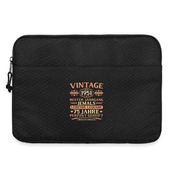 1951 Born absolutely unique 75th birthday - Laptop bag 15" - black - Front