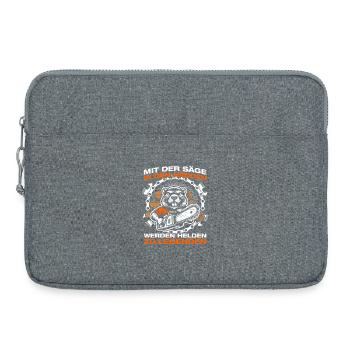 Faire du bois avec la scie Tronçonneuse bûcheron - Sacoche pour ordinateur portable 15 pouces - gris chiné - Devant