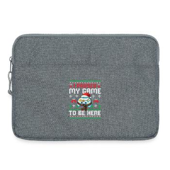 I Paused My Game To Be Here Gaming Christmas Gamer - Laptop bag 15" - heather grey - Front