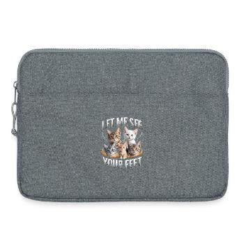Unwearable Ich Liebe Füße Let Me See Your Feet - Laptoptasche 15" - Grau meliert - Vorne
