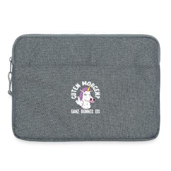 Guten Morgen Ganz dünnes Eis Einhorn - Laptoptasche 15" - Grau meliert - Vorne