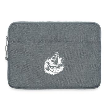 Marin d’art de la voile énergique - Sacoche pour ordinateur portable 15 pouces - gris chiné - Devant