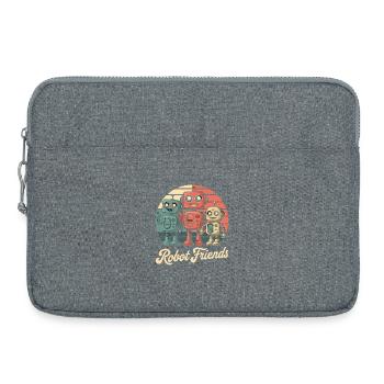 Retro Roboter - Robot Friends - Laptop bag 15" - heather grey - Front
