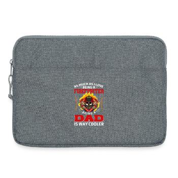 Feuerwehr Papa - Laptoptasche 15" - Grau meliert - Vorne