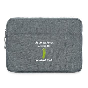 Französische Bohne - Laptoptasche 15" - Grau meliert - Vorne