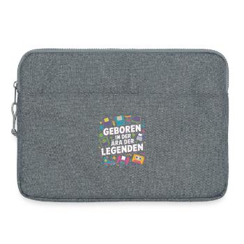 Retro Ära der Legenden - Laptoptasche 15" - Grau meliert - Vorne