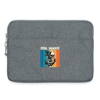 Baltic Sea Holiday ISLAND UMMANZ Souvenier Funny - Laptop bag 15" - heather grey - Front