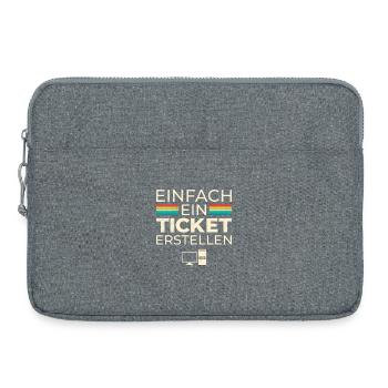 Science Coder JUST CREATE A TICKET FUNNY - Laptop bag 15" - heather grey - Front