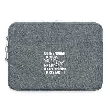 Stéthoscope Sweet Heart Saying - Sacoche pour ordinateur portable 15 pouces - gris chiné - Devant