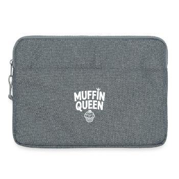 Muffin-Königin - Laptoptasche 15" - Grau meliert - Vorne