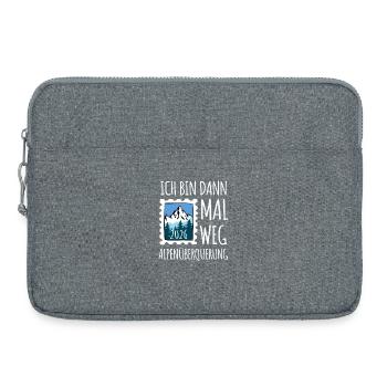 Traversée des Alpes 2026 - Randonnée - Sacoche pour ordinateur portable 15 pouces - gris chiné - Devant