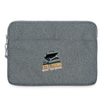 Handwerker Humor - Laptoptasche 15" - Grau meliert - Vorne