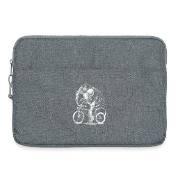 Elephant on Bicycle - Laptop bag 15" - heather grey - Front