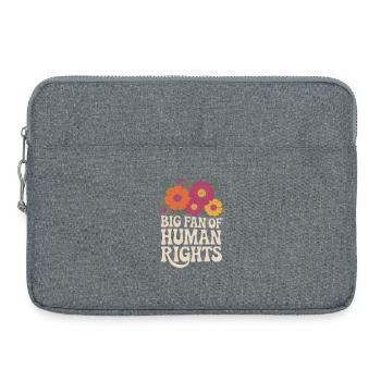 Big fan of human rights and equality - Laptop bag 15" - heather grey - Front