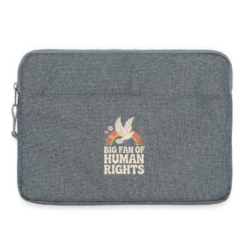 Big fan of human rights Social - Laptop bag 15" - heather grey - Front