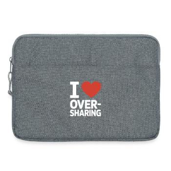 I Love Oversharing Social Media Too Much Info TMI - Laptop bag 15" - heather grey - Front