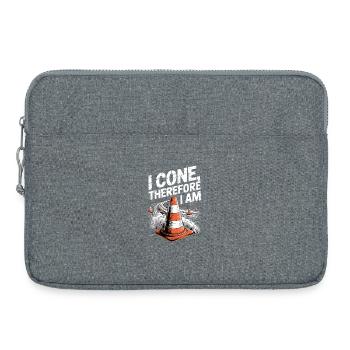  I Cone, Therefore I Am Spaßiger Verkehrskegel - Laptoptasche 15" - Grau meliert - Vorne