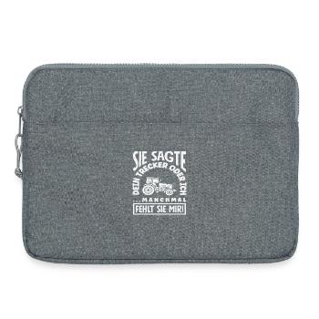 Conductrice de tracteur : sa drôle de ferme me manque - Sacoche pour ordinateur portable 15 pouces - gris chiné - Devant