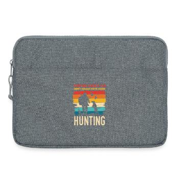 Hunting Humor Silhouette am Sunset - Laptoptasche 15" - Grau meliert - Vorne