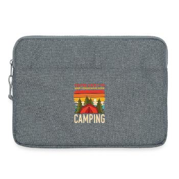 Camping Rétro Coucher de soleil - Sacoche pour ordinateur portable 15 pouces - gris chiné - Devant
