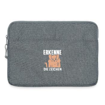Reconnaître les signes - Dicton de chien effronté - Sacoche pour ordinateur portable 15 pouces - gris chiné - Devant