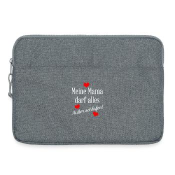 My mom is allowed to do everything except sleep - Laptop bag 15" - heather grey - Front