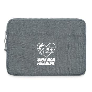Super Mom Paramedic Ambulanz Herzdesign - Laptoptasche 15" - Grau meliert - Vorne
