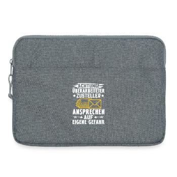Facteurs ATTENTION PERSONNEL DE LIVRAISON SURCHARGÉ - Sacoche pour ordinateur portable 15 pouces - gris chiné - Devant