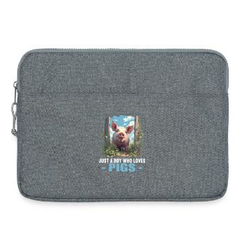 Cochon Cochon - Sacoche pour ordinateur portable 15 pouces - gris chiné - Devant