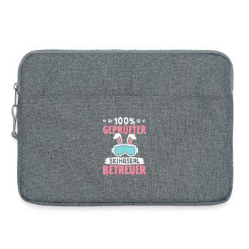 Skilehrer 100 % GEPRÜFTER SKIHASERL BETREUER - Laptoptasche 15" - Grau meliert - Vorne